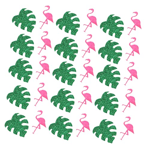 HOUDERCO 1 Flamingo-Konfetti Cocktail Party dekorativ Gewichtetes Schwimmbad lei hawaii tischdeko celebration Tischdekoration Szenendekorationen verstreutes Konfetti Nicht gewebt von HOUDERCO