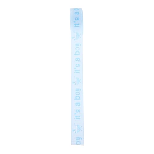 HOUDERCO 1 Rolle Babypartyband -band Verpackungsband Für Den Haushalt Alles Zum Geburtstag Ribbon Bastelband Seilband Geschenkband Zum Basteln Band Für Haare Sky-blue Polyester von HOUDERCO