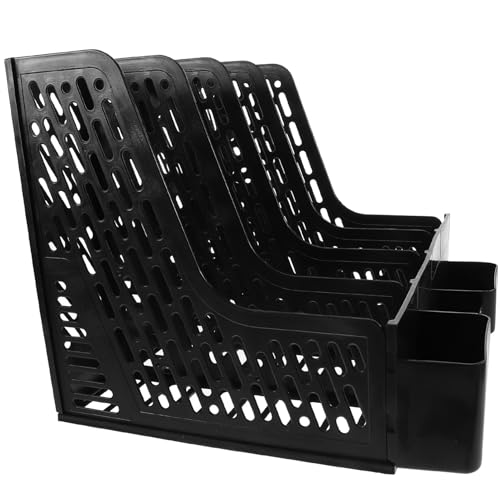 HOUDERCO 1 Satz Dateispeicherordner Deckel Veranstalter A4 Aktenordner Aus Papier Organisation Organizer Für Hängende Wandordner Organizer-behälter Machen Tür Plastik Black von HOUDERCO