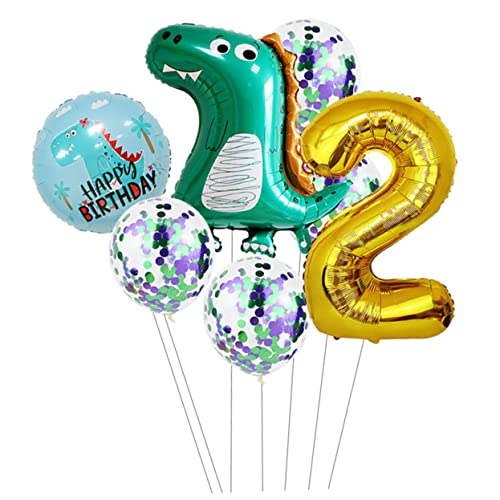 HOUDERCO 1 Satz Dinosaurier-ballon-set Ballon Zum Vatertag Folienballons Alles Zum Geburtstag Ballonbanner Königliche Luftballons Partyballon Geburtstagsparty-zubehör Aluminiumfolie von HOUDERCO