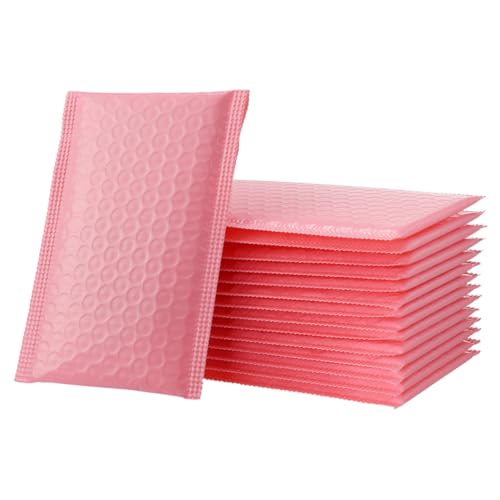 HOUDERCO 100St Luftpolsterbeutel geschenkverpackung geschenktüten verpackungsmaterial Versandbeutel mit Polsterung Bubble Mailer für den Versand Versandtaschen aus Kunststoff Sport Rosa von HOUDERCO