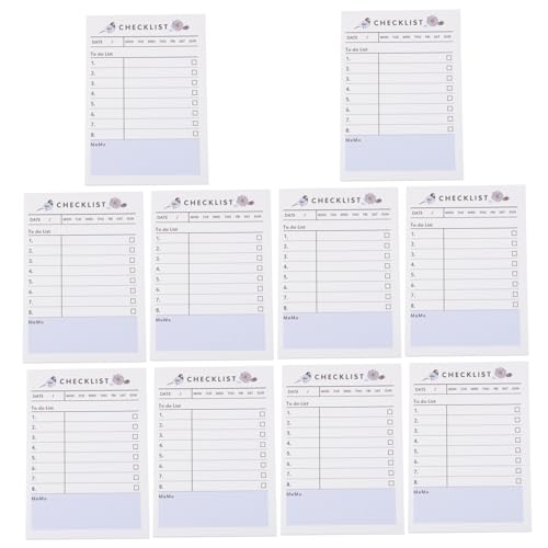 HOUDERCO 10St Planer praktische Notizblöcke Notizen zum Stundenplan des Schülers write board student planner schülerkalender tragbare Planungsnotizbücher Notizblöcke planen Papier Weiß von HOUDERCO