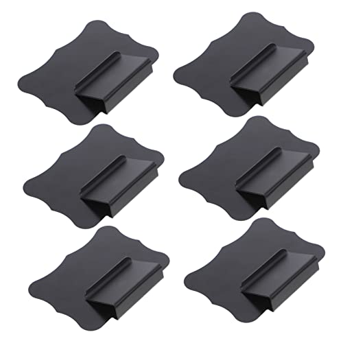 HOUDERCO 10st Typenschild Clip Für Mülltonnenetiketten Regalschilder Aufkleber Für Adressetiketten Siegeletikett Für Speisekammer Küchenetiketten Kreidehalter Tablett Stift Plastik Black von HOUDERCO