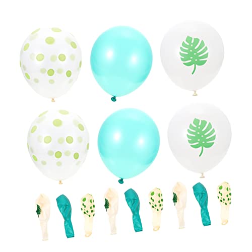 HOUDERCO 15St Ananas-Latexballon Ballonständer Ballonstäbchen große Luftballons party decoration party dekoration Festival dekorativer Ballon Ballon-Kits im Hawaii-Stil Emulsion Green von HOUDERCO