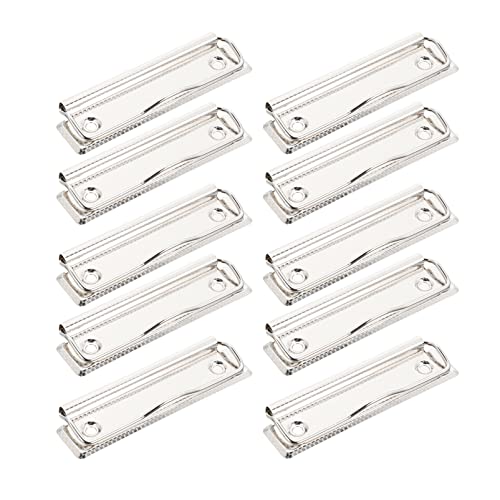 HOUDERCO 15St Briefpapier-Clip Klemmbrett aus Aluminium Pflegeklemmbrett klappbar Zange Planke Clips büroartikel bürobedarf Klemmbretter aus Metall Klemme für Büro-Klemmbretter Eisen Silver von HOUDERCO