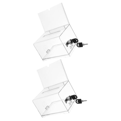 HOUDERCO 2 Stück Transparente Acrylbox Verschließbare Vorschlags und Visitenkartenbox Sichere Aufbewahrung für Büros Klassenzimmer Cafés Vielseitig Nutzbar Robust und Kratzfest HOUDERCO 2 Stück Transparente Acrylbox Verschließbare Vorschlags und Visitenkartenbox Sichere Aufbewahrung für Büros Klassenzimmer Cafés Vielseitig Nutzbar Robust und Kratzfest von HOUDERCO