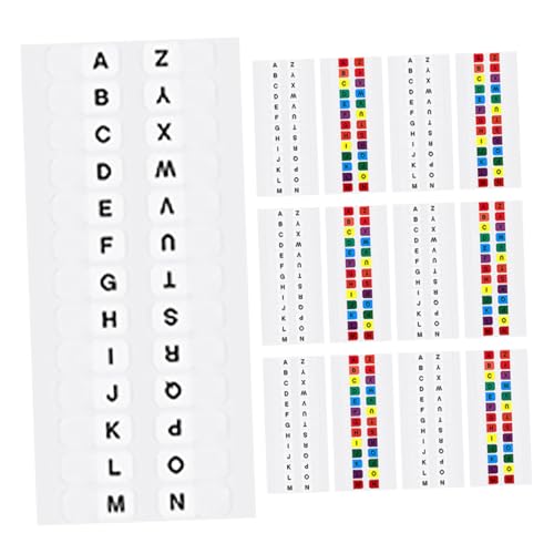 HOUDERCO 20 Sets Index Tabs Az Weiße Und Bunte Buchstaben Etiketten Wasserdichte Pvc Buchmarker Selbstklebende Alphabet Tabs Für Schul Und Büroakten von HOUDERCO