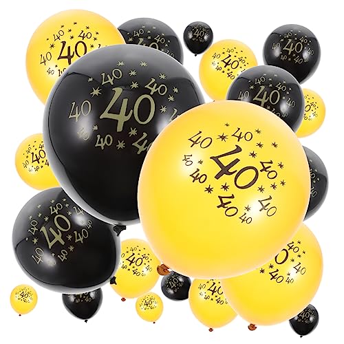 HOUDERCO Partyballons 20st Ballon Zum 40. 40. Geburtstagsgeschenke Für Frauen Luftballons Zum 40. Für Männer Latexballons Festivalballons Dekoration Zum 40. Emulsion von HOUDERCO