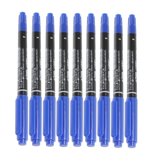 HOUDERCO 20st Doppelseitiger Markierungsstift Weißer Permanentmarker Markierungen Feiner Punkt Markerstifte Mit Feiner Spitze Umrisszeichnungsmarker Farbmarker Auf Öl-basis Farbzubehör Blue von HOUDERCO