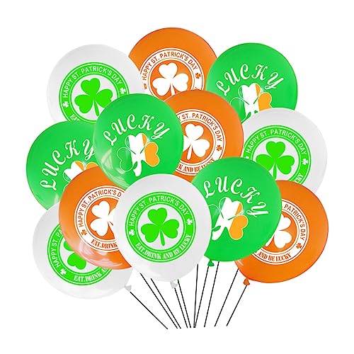 HOUDERCO 24Stücke Patrick's Day Klee Ballon Luftballons Für Festdekoration Grüne Folienballons Zur Feier Des Patrick's Day Party Dekoration Für Jubiläen Und Feste von HOUDERCO