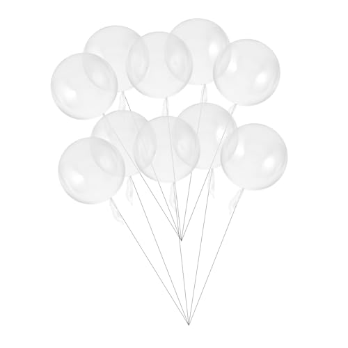 HOUDERCO 35 Stück Bobo-ball-dekoration Klarer Ballon Klare Luftballons Zum Füllen Klare Bobo-ballons Klare Blasenballons Transparent Plastik von HOUDERCO