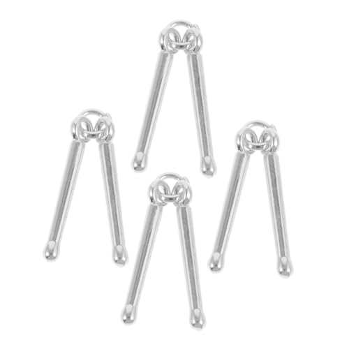 HOUDERCO 4 Stück Trommelstock-anhänger Anhänger Für Musikinstrumente Musiknote Charme Musiknoten-schmuck Instrumente Charms Schlagzeug-halskette Musiknotenanhänger Silver Zinklegierung von HOUDERCO