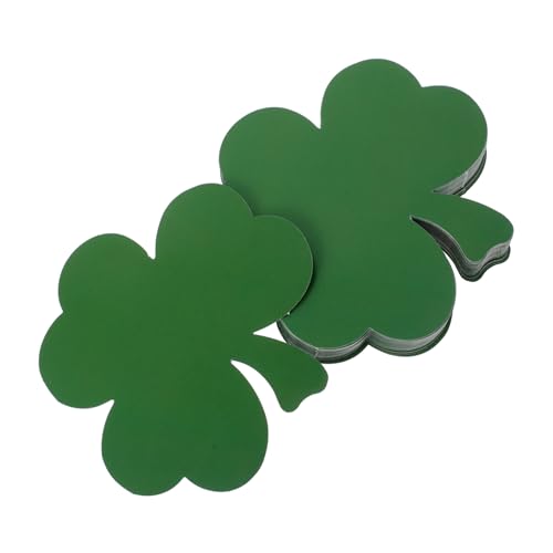 HOUDERCO Dekorationen Zum St. Patrick's Day 40 Kleeblatt-ausschnitte Handgeschriebene Karten Irisches Festival- Für Das Klassenzimmer Grüne Ausschnitte von HOUDERCO