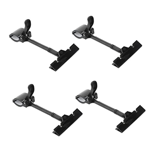 HOUDERCO 4Pcs Kunststoffclip Clips Halter Stand Werbung Clip Labels Warenschild Display Clip Chalk Board Marker Werbung Display Clip Market Zeichen Warenschild Klemme Schwarz Schwarz von HOUDERCO