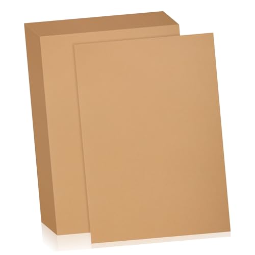 HOUDERCO 50 Stk. Bemalen von handgeschöpftem Karton Handwerkspapier kartonpapier zeichenpapier Kraftpapier-Karton Braunes Kraftpapier braunes Papier Kraftkarton Bastelkarton Beige von HOUDERCO