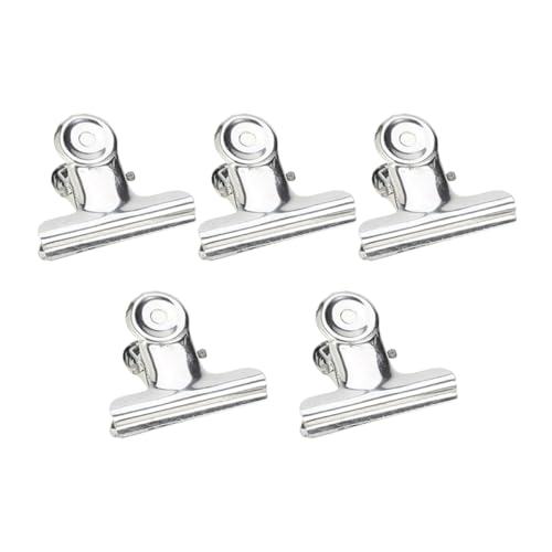 HOUDERCO 5St Clip bildhalterungen klammer groß tischdecke klammer Metall Klemmen Schreibwaren Klemmen cartape Künstlerbedarf Gouache-Klemmen Aktenordner aus Metall Rostfreier Stahl Silver von HOUDERCO