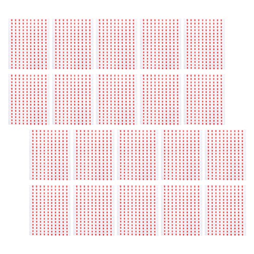 HOUDERCO 60 Blätter Überarbeiten Etikett Selbstklebende Etikettenaufkleber Haken Anzeigetags Richtungsaufkleber Schwarze Applikationen Schwarze Aufkleber Marker Punktklebeband Rot von HOUDERCO
