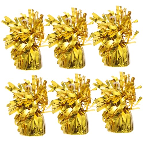 HOUDERCO 6st Ballongewicht Gewichte Für Luftballons Gewichte Für Geburtstagsballons Gewichte Für Gewicht Für Ballonparty Ballonmittelstücke Für Tische Zementblock Golden von HOUDERCO