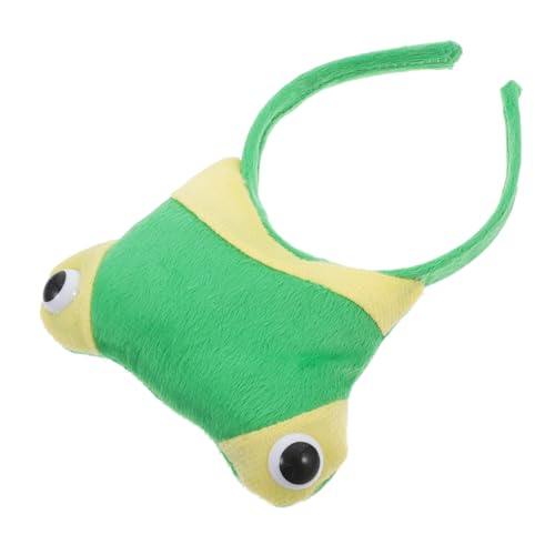 HOUDERCO Frosch-stirnband Haarband Tierische Stirnbänder Frosch-haar-accessoires Froschkostüm Für Erwachsene Make-up-stirnband Lustiges Stirnband Tier-stirnband Frösche Plastik Green von HOUDERCO