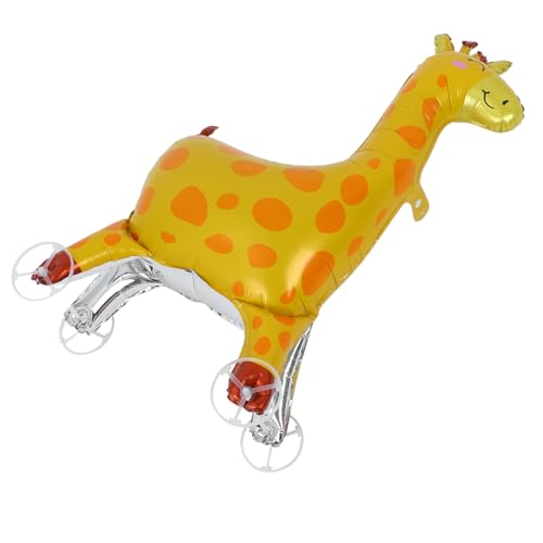 HOUDERCO Giraffenballon Partydekorationen Mit Tiermotiven Luftballons Für Geburtstagsfeier Dekorationen Zum Thema Dschungel Aufblasbare Tiere Ballon-tiere-kit Yellow Aluminiumfolie von HOUDERCO