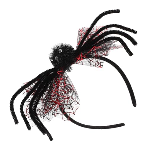 HOUDERCO Halloween-Kopfschmuck faschingsparty verkleidung Spinnendekor Halloween-Partyzubehör Halloween-Fledermaus-Stirnband Urlaub Stirnbänder Halloween-Spinnen-Stirnbänder Plastik Black von HOUDERCO