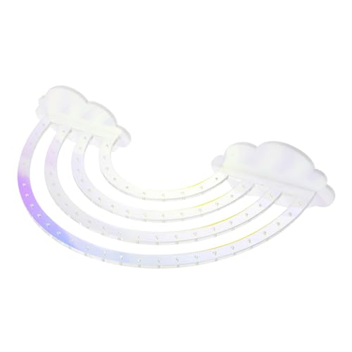 HOUDERCO Regenbogen Ohrringhalter Klare Ohrringe Leuchtreklame Staffeleien LED Marker Samt LED Lichtleiste Expo Marker Fach Etui Ausstellungsständer Vibes Challenge Halter LED von HOUDERCO