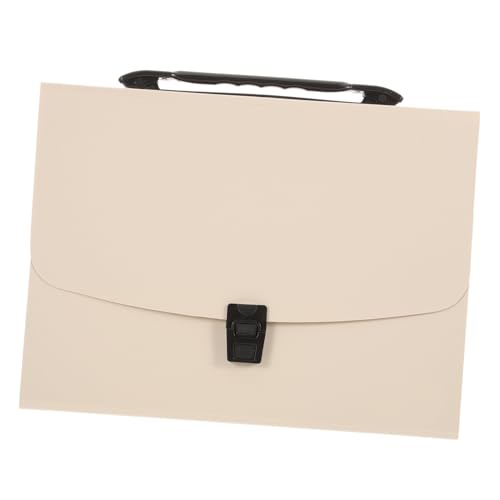 HOUDERCO Tragbare Orgel tasche ordner dokumentenmappe unterlagen organizer ordnee gestängetasche cartape Papier Brief Schule Rechnung Artikel de Dateiorganisator Quittungsorganisator Beige von HOUDERCO