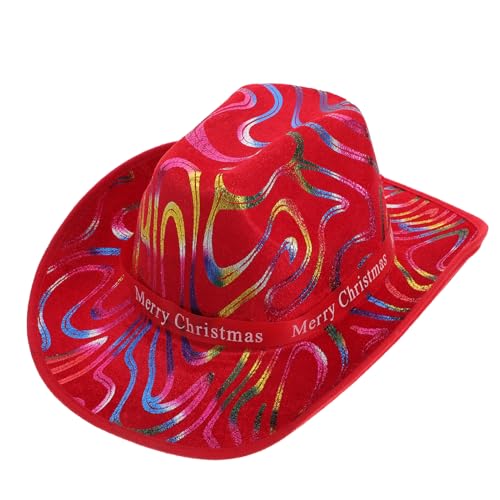 HOUDERCO Weihnachten Cowgirl Hut Cowboy Hut Für Partys Cowgirl Geburtstag Party Hut Frauen Männer Weihnachten Party Western Kostüm Zubehör von HOUDERCO