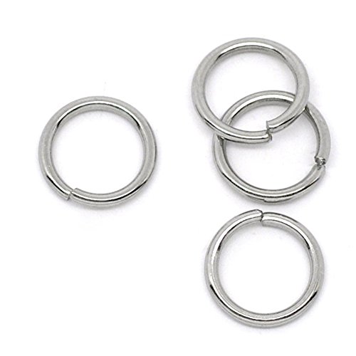 HOUSWEETY Edelstahl oesen Bindering offen Ring D.10mm, 200 STK von HOUSWEETY