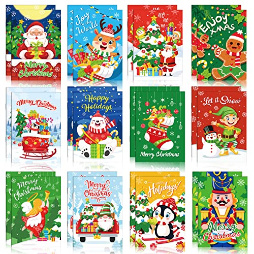 HOWAF 24pcs Christmas Notebooks, Mini Notizbuch Klein Notizblock Kinder, Weihnachtlicher Notizblöcke für Kinder Weihnachtsgeschenke Give Away Weihnachten Kleinigkeiten Adventskalender Füllung Kinder von HOWAF