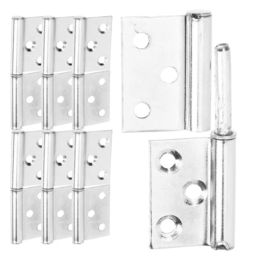 HOWGARI 12 Pcs Tür Schrank Scharnier Edelstahl Lift Off Scharniere Abnehmbare Slip Joint Flagge Heavy Duty von HOWGARI