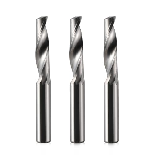 EU_HOZLY Fräser 6mm Schaft Single Nut CNC Fräser Bits für Aluminium 6mm Schaft,22mm Schnittlänge, 50mm Gesamtlänge,cnc fräsmaschine aluminium,cnc fräse (6 * 22 * 50) von HOZLY