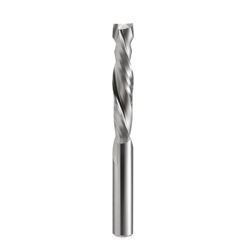 EU_HOZLY Spiralfräser Up&Down Compression Bit 8mm Schnittdurchmesser, 8mm Schaft, 42mm Schnittlänge CNC-Schaftfräser für Holzschnitzerei, Gravur, 1St von HOZLY