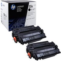 HP 55X (CE255XD) schwarz Tonerkartuschen, 2er-Set von HP