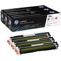 HP 126A (CF341A) cyan, magenta, gelb Tonerkartuschen, 3er-Set von HP