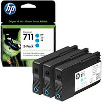 HP 711 (CZ134A) cyan Druckerpatronen, 3er-Set von HP