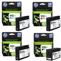 HP 950XL + 951XL (C2P43AE) schwarz, cyan, magenta, gelb Druckerpatronen, 4er-Set von HP