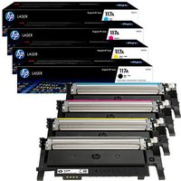 HP 117A (W2070A/W2071A/W2073A/W2072A) schwarz, cyan, magenta, gelb Tonerkartuschen, 4er-Set von HP