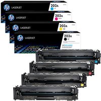 HP 203A (CF540A/CF541A/CF543A/CF542A) schwarz, cyan, magenta, gelb Tonerkartuschen, 4er-Set von HP