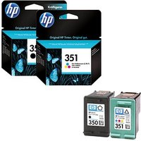 HP 350 + 351 (CB335EE/CB337EE) schwarz, color Druckerpatronen, 2er-Set von HP