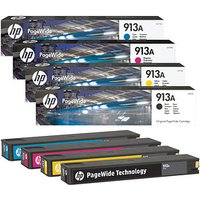 HP 913A (L0R95AE/F6T77AE/F6T78AE/F6T79AE) schwarz, cyan, magenta, gelb Druckerpatronen, 4er-Set von HP