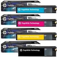 HP 981X (L0R12A/L0R09A/L0R10A/L0R11A) schwarz, cyan, magenta, gelb Druckerpatronen, 4er-Set von HP