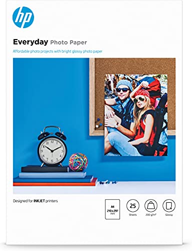 HP Everyday-Fotopapier, glänzend, 200 g/m2, DIN A4, 25 Blatt von HP