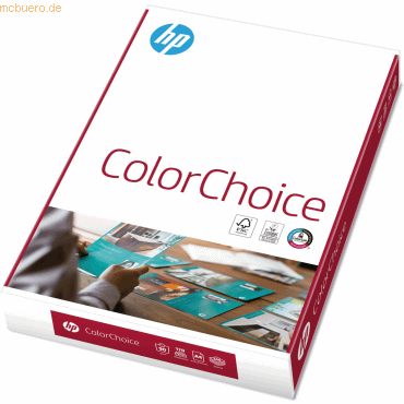 HP Farblaserpapier Color Choice CHP 750 A4 90g/qm weiß VE=500 Blatt von HP