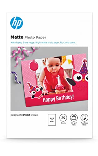 HP Fotopapier (matt, 25 Blatt, 10 x15 cm) von HP