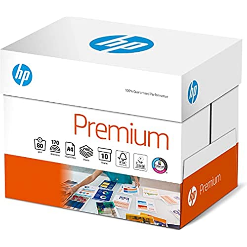 HP Kopierpapier Premium CHP 851: 80 g/m², A4, 2500 Blatt (10x250), extraglatt, weiß - Intensive Farben, scharfes Schriftbild von HP