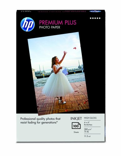 HP Premium Plus High-Gloss Photo Paper-100 SHT/4x6 in Borderless von HP