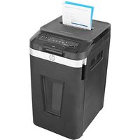 HP Pro Shredder Auto 400CC Aktenvernichter mit Partikelschnitt P-4, 4 x 12 mm, bis 400 Blatt, schwarz von HP