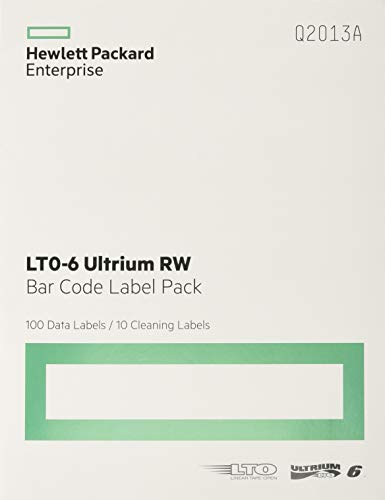 HP Ultrium 6 RW Bar Code Label Pack - Strichcodeetiketten - für StoreEver MSL2024, MSL4048, MSL8096; StoreEver 1/8 G2 Tape Autoloader von HP