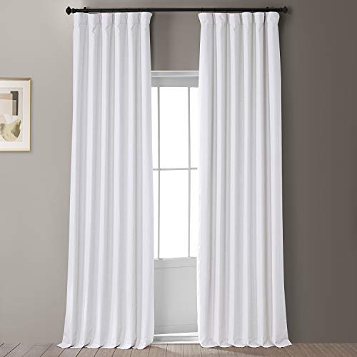 HPD HALF PRICE DRAPES Solide, wärmeisolierte Verdunkelungsvorhänge für Schlafzimmer, 274 cm Langer Vorhang (1 Panel), charakteristische Verdunkelungsvorhänge aus Leinen, Fenstervorhänge für von HPD Half Price Drapes